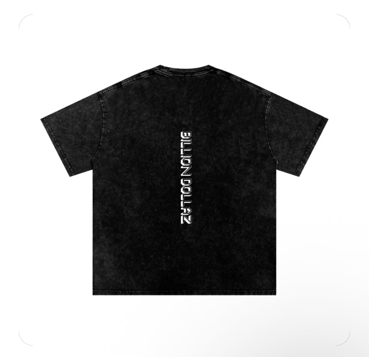 BILLION DOLLAZ Oversize Acid Washed Grey Tee