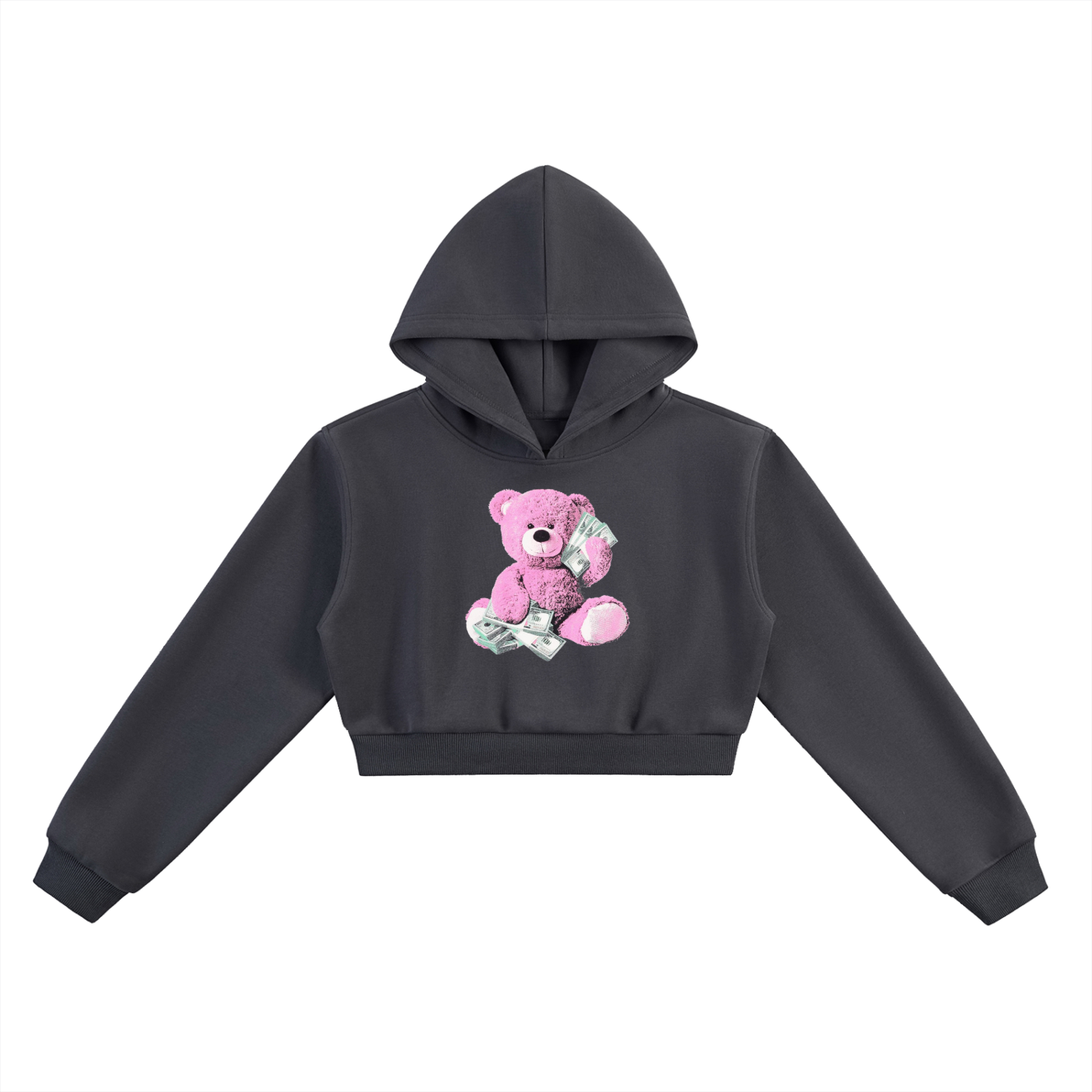 BILLION DOLLAZ 'cash bear' Cropped Hoodie