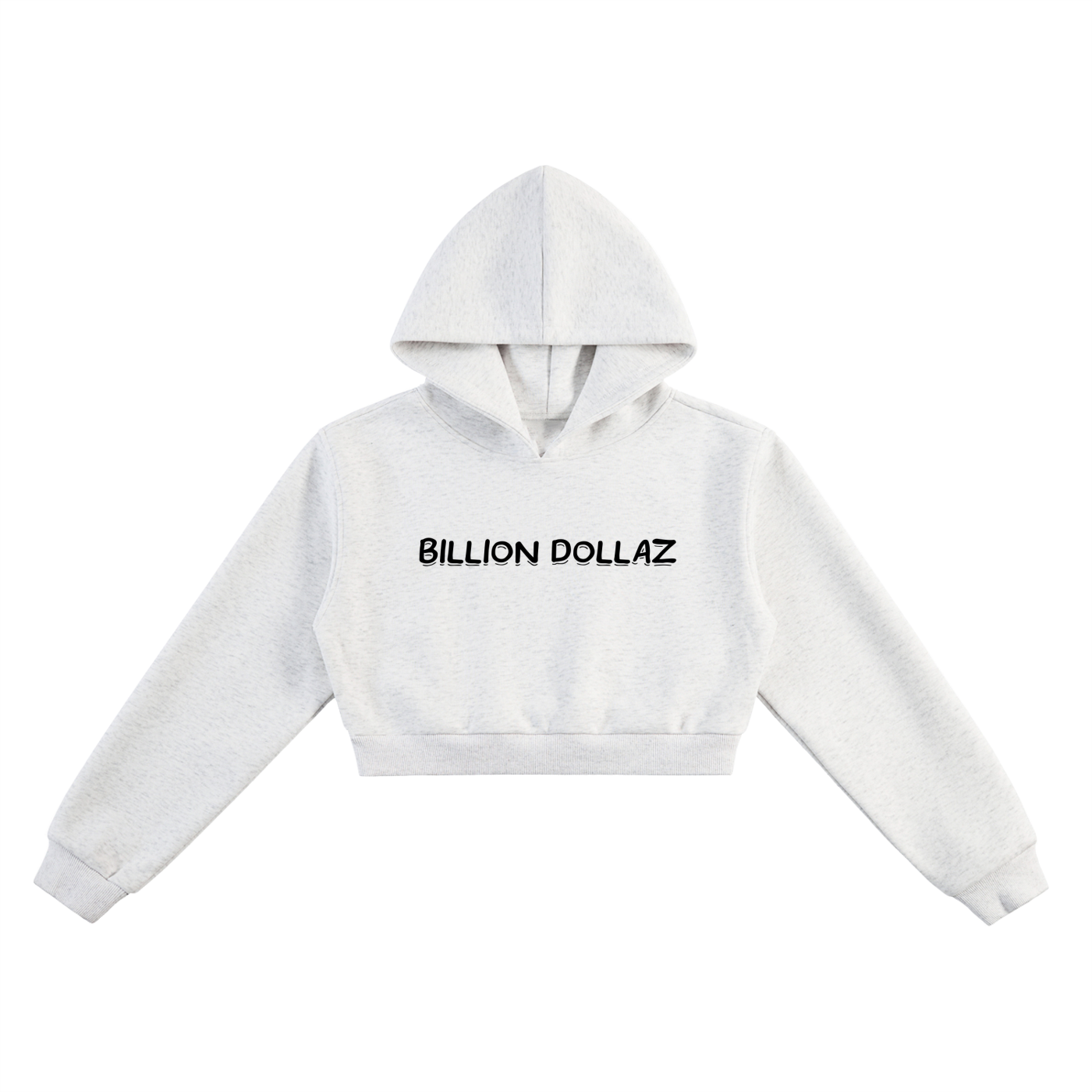 BILLION DOLLAZ 'white comic' Cropped Hoodie