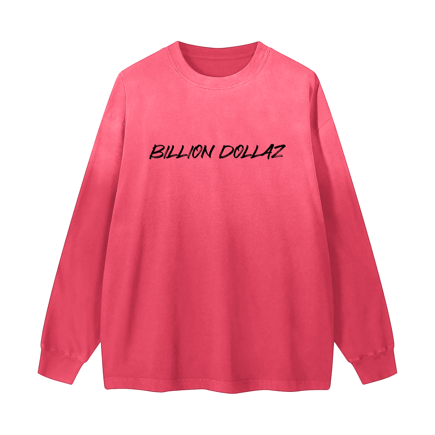BILLION DOLLAZ Plain Washed Long Sleeve T-Shirt