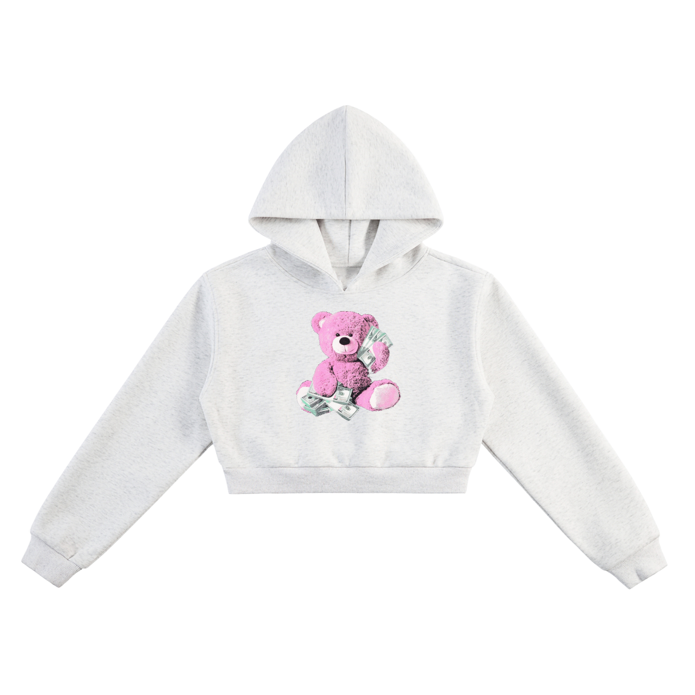 BILLION DOLLAZ 'cash bear' Cropped Hoodie