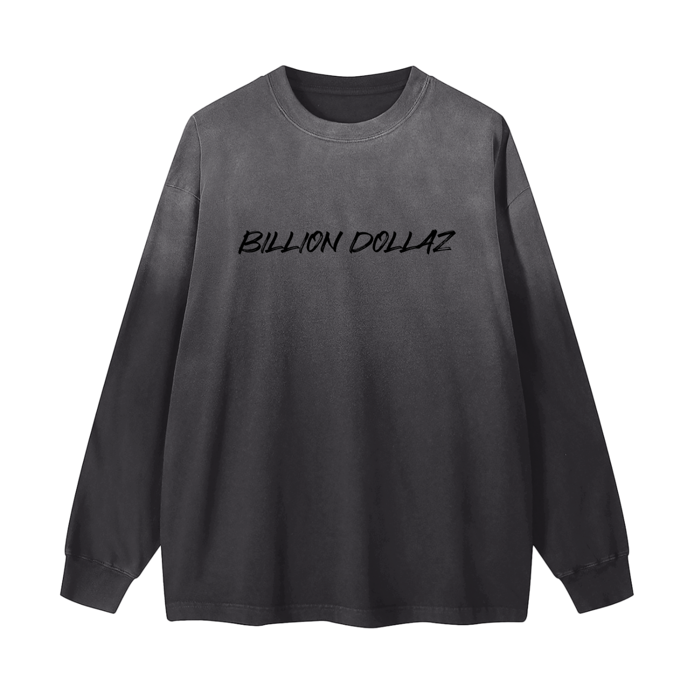 BILLION DOLLAZ Plain Washed Long Sleeve T-Shirt
