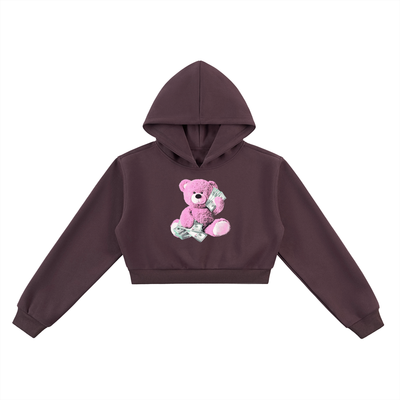 BILLION DOLLAZ 'cash bear' Cropped Hoodie